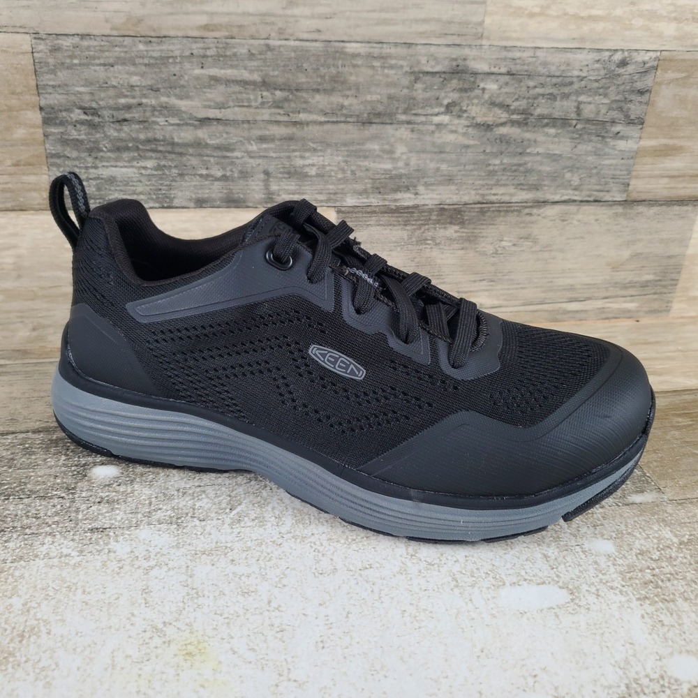 Keen Utility Sparta 2 Womens Work Shoes Sz 8 M Gray Black Safety Toe Lace Up